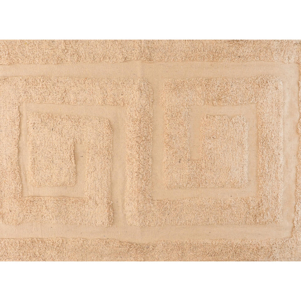 Badmat/badkamerkleed beige 80 x 50 cm rechthoekig | Leen Bakker