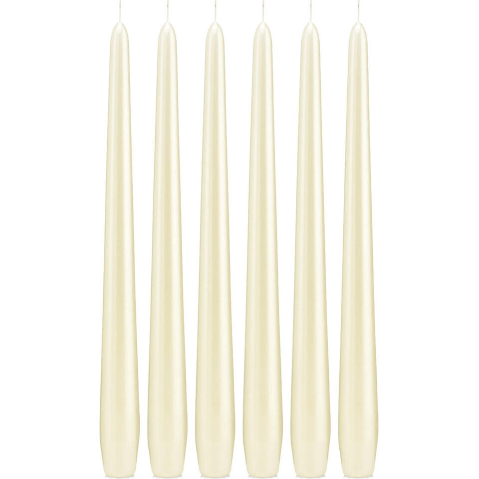 Trend Candles Dinerkaarsen - 6x - ivoorwit - 13 branduren - 30 cm