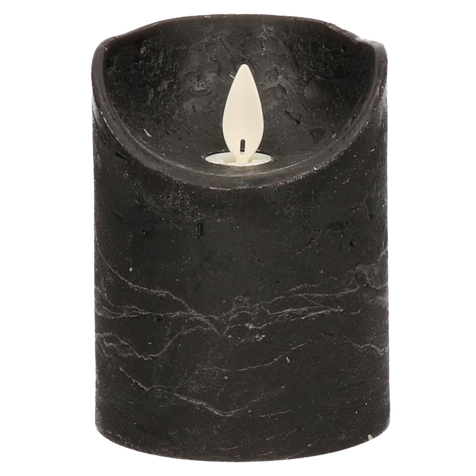 Tektonisch Trouw Onderdrukken Anna's Collection Stompkaars - zwart - LED kaars - 10 cm | Leen Bakker