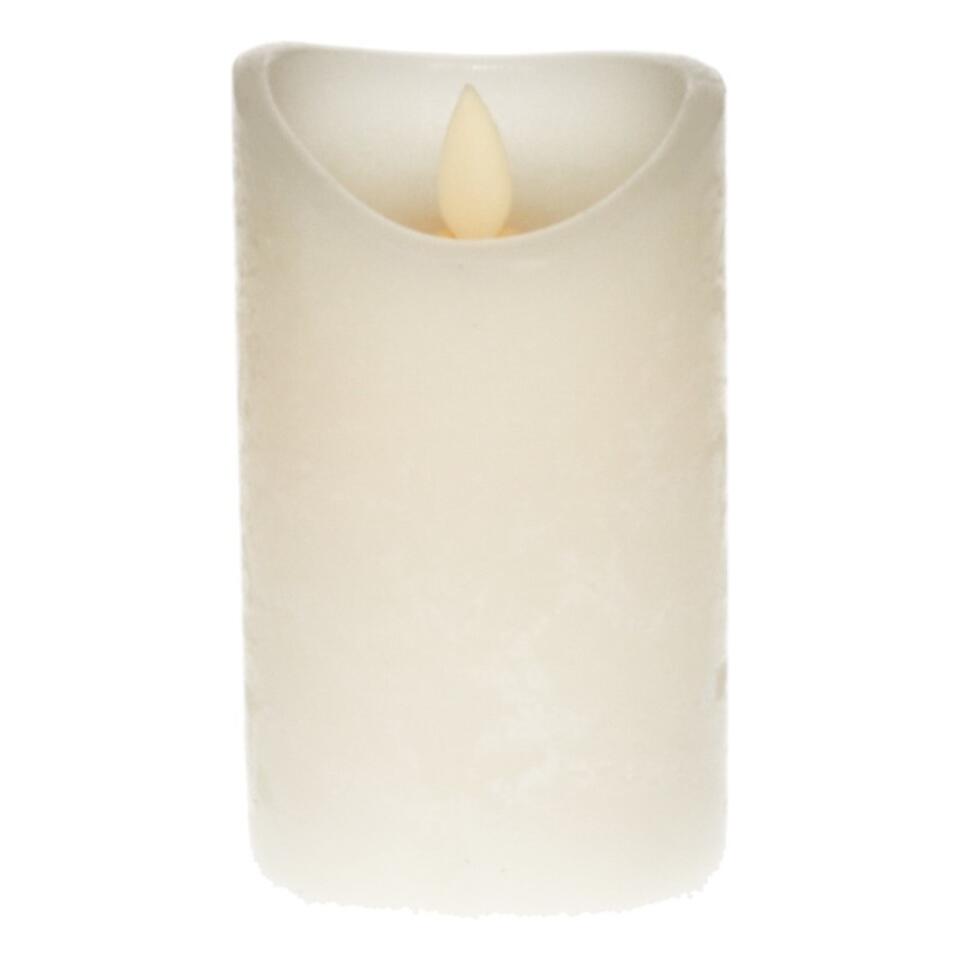 Stompkaars - ivoor - flakkerende vlam - LED kaarsen - 12 cm