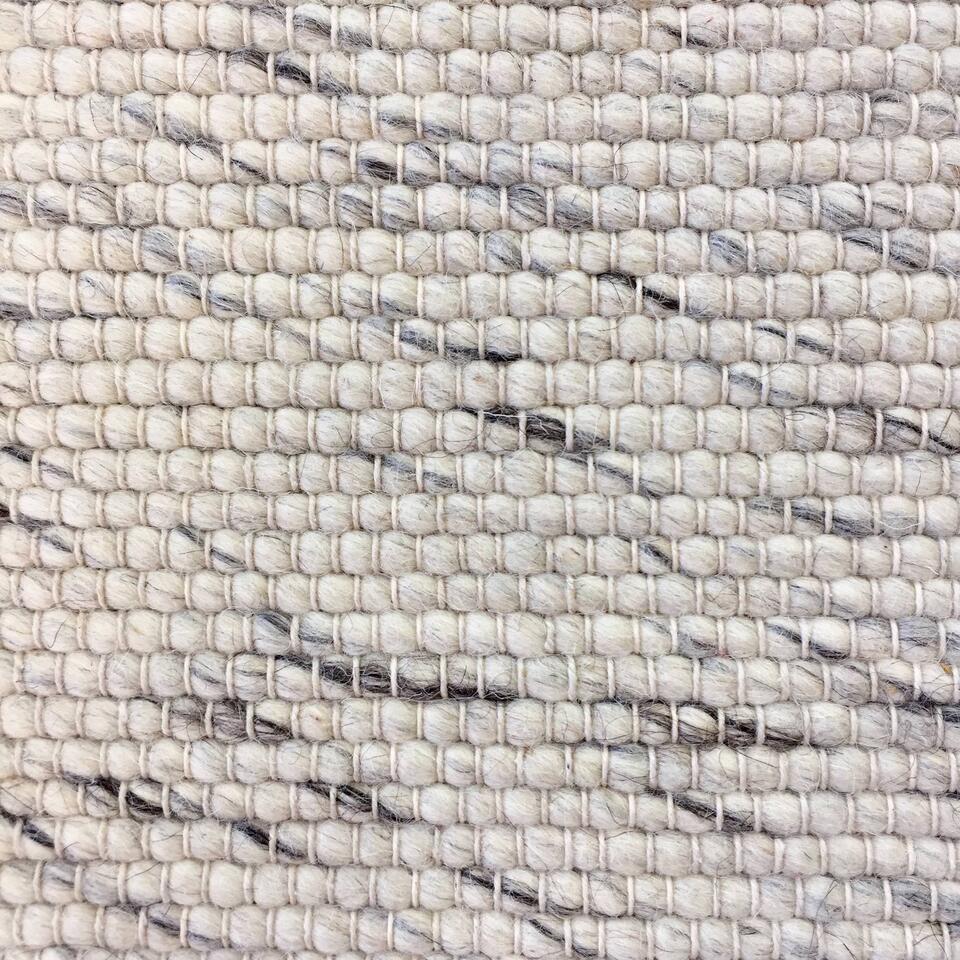 Eva interior wol vloerkleed Wit/Antraciet - Cobble Stone- 250 x 350 cm