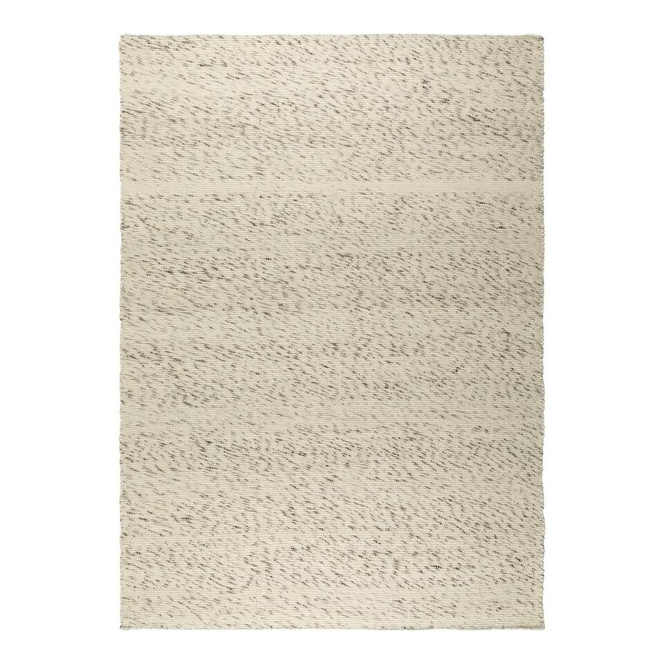 Eva interior wol vloerkleed Wit/Antraciet - Cobble Stone- 250 x 350 cm
