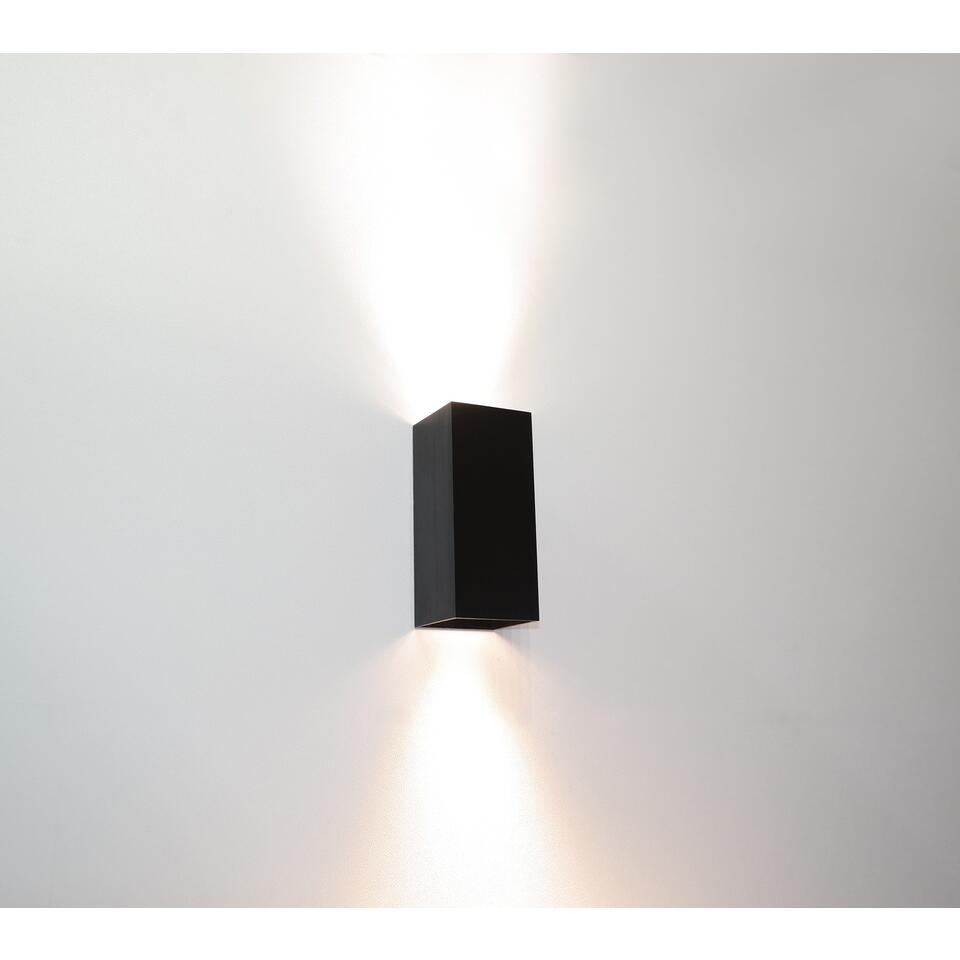 Artdelight Wandlamp Dante 2 lichts 15,5 x 6,5 cm zwart