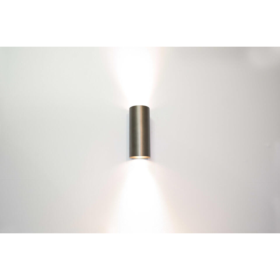 Artdelight Wandlamp Roulo 2 lichts H 15,4 Ø 6,5 cm licht brons