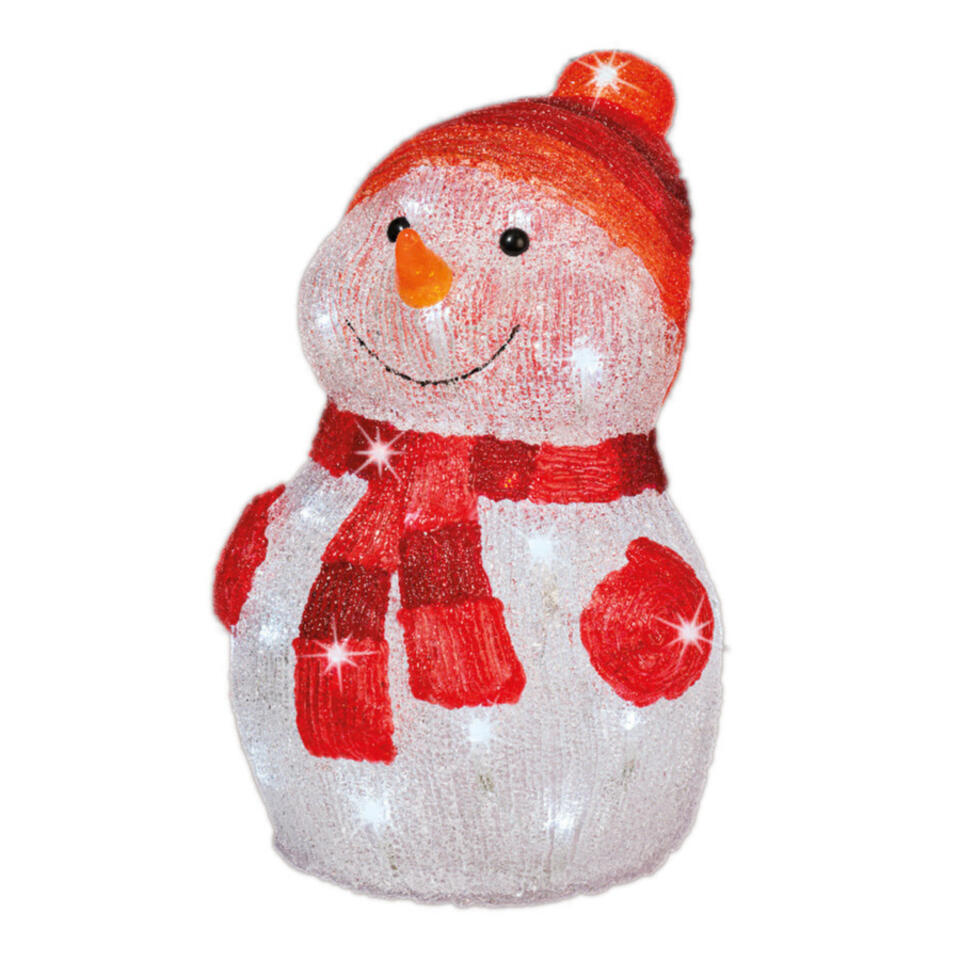 operatie Regeringsverordening Daarom Lumineo Kerstverlichting figuur - sneeuwpop - LED - 35 cm | Leen Bakker