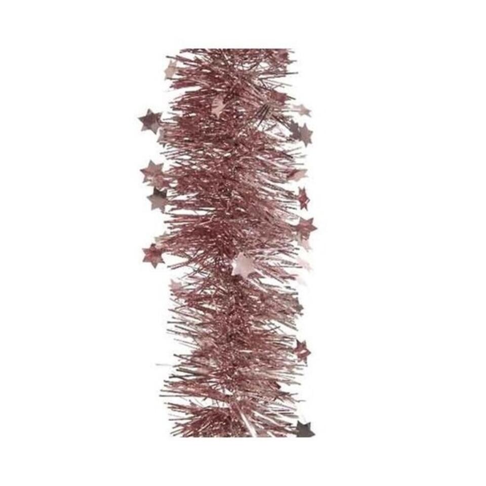 karbonade merknaam Continent Decoris Kerstslinger - oud roze - lametta - 270 x 10 cm | Leen Bakker