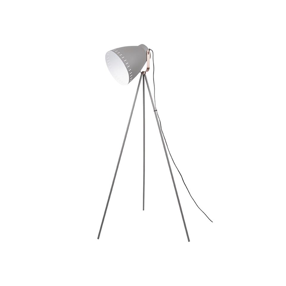 Vloerlamp Mingle - 3 poten Metaal Grijs, Koper accent - 145x26,5cm