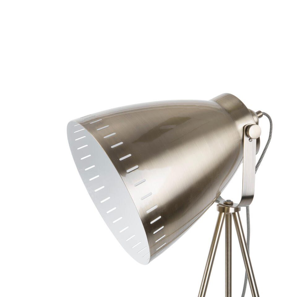 Vloerlamp Luxury Mingle - 3 poten, Geborsteld Messing - 145x26,5cm