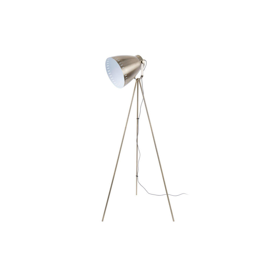 Vloerlamp Luxury Mingle - 3 poten, Geborsteld Messing - 145x26,5cm