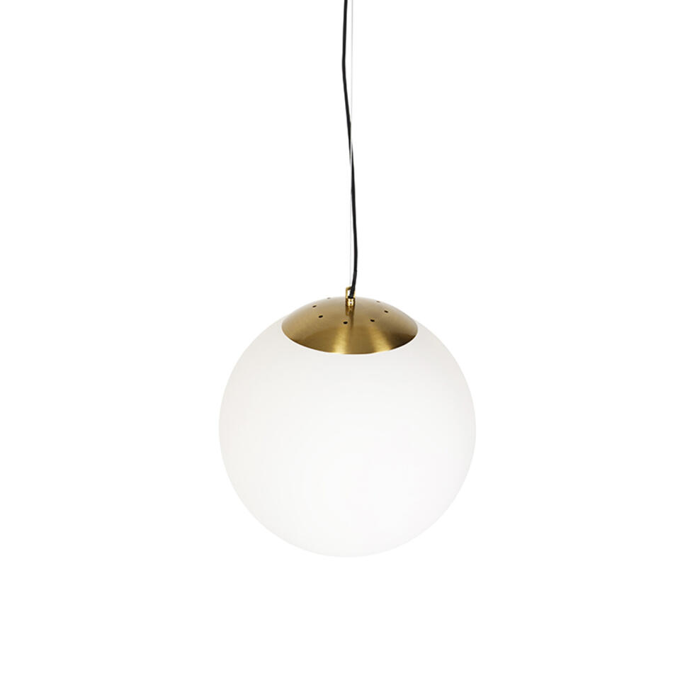 QAZQA Scandinavische hanglamp opaal glas 40 cm - Ball 40