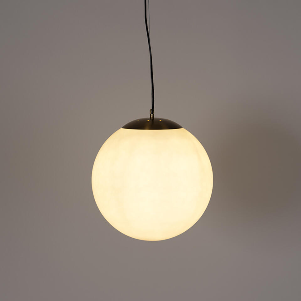 QAZQA Scandinavische hanglamp opaal glas 40 cm - Ball 40