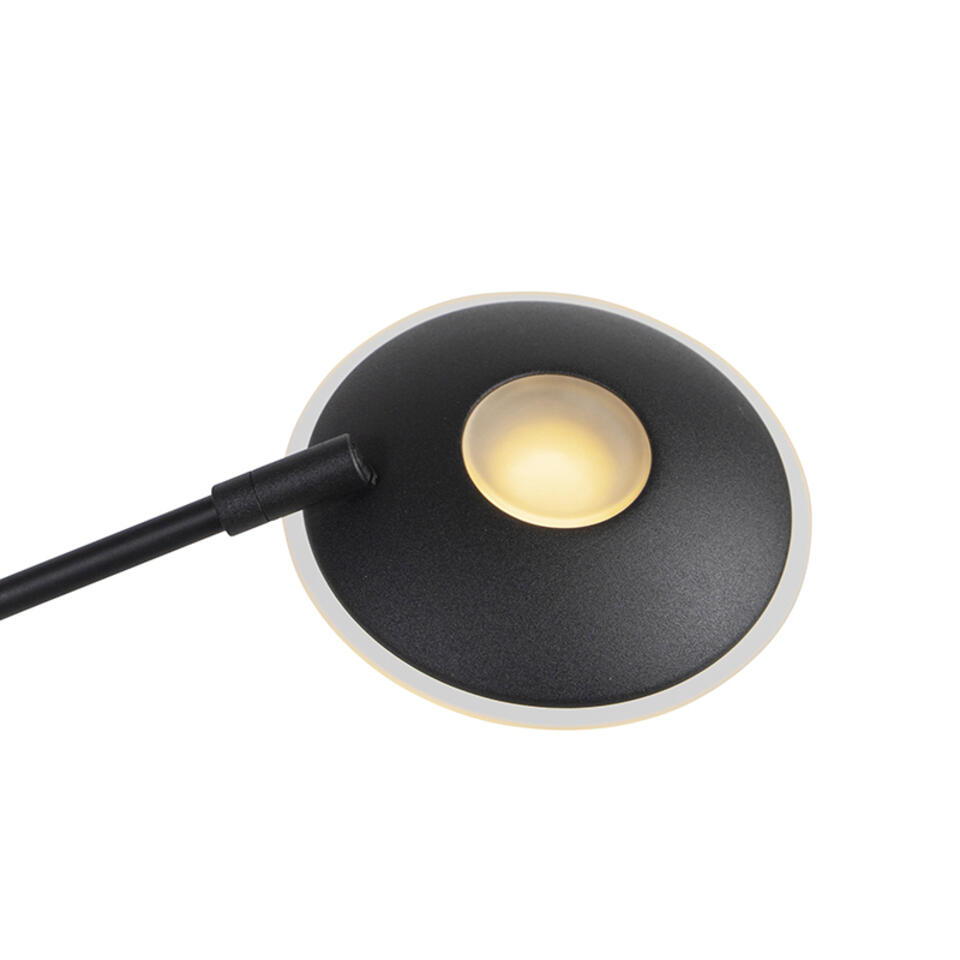 QAZQA Moderne vloerlamp zwart incl. LED met leesarm - Ibiza