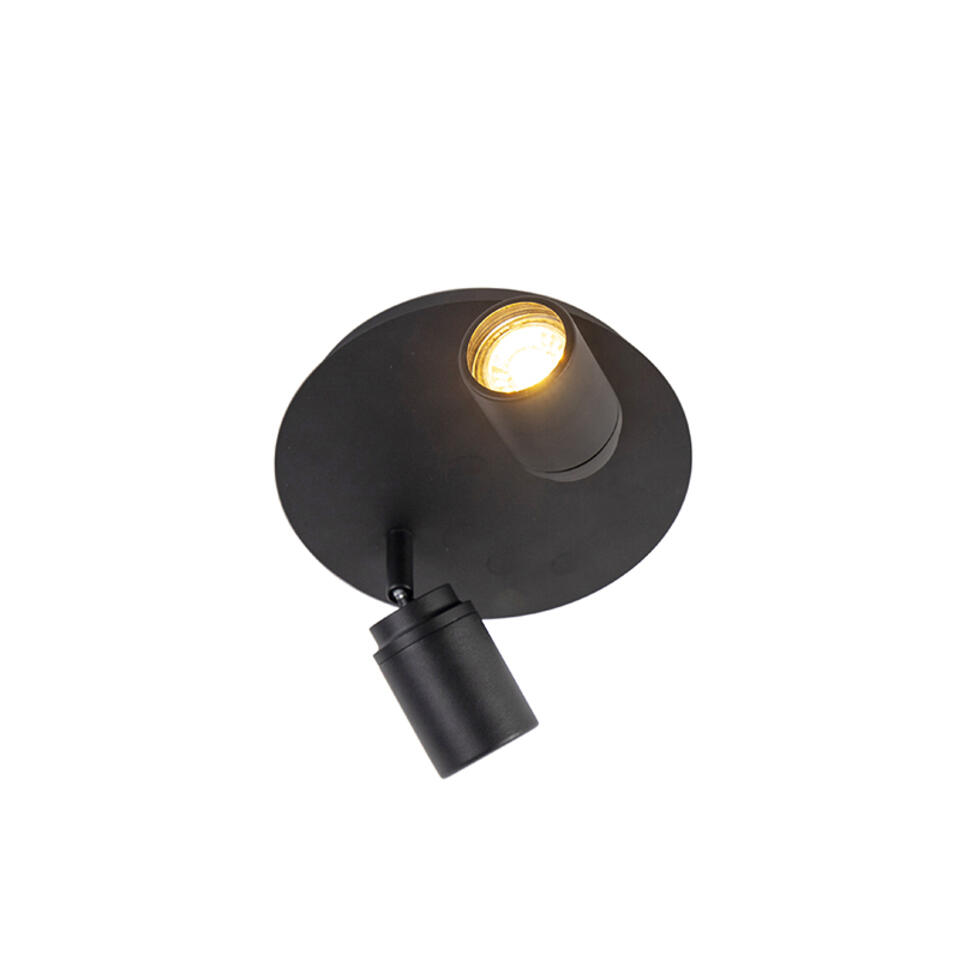 QAZQA Smart Moderne spot zwart incl. GU10 2-lichts IP44 - Ducha