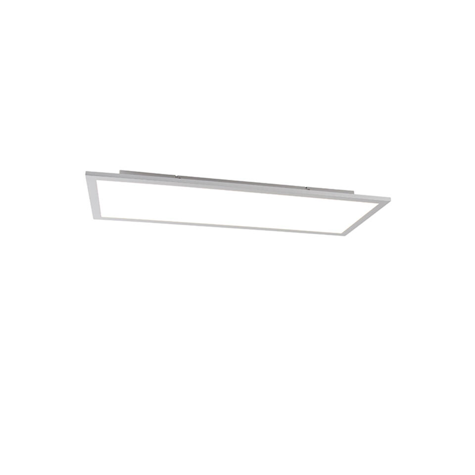 QAZQA Moderne plafondlamp staal incl. LED 80 cm - Liv