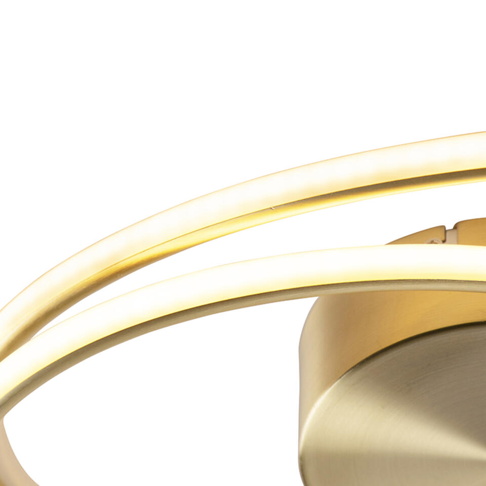 QAZQA Design plafondlamp goud incl. LED 3 staps dimbaar - Rowan