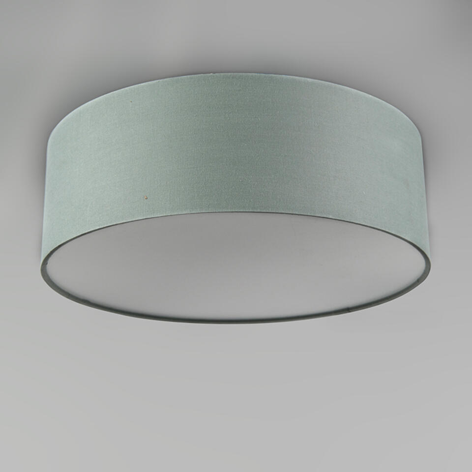 QAZQA Plafondlamp groen 30 cm incl. LED - Drum LED