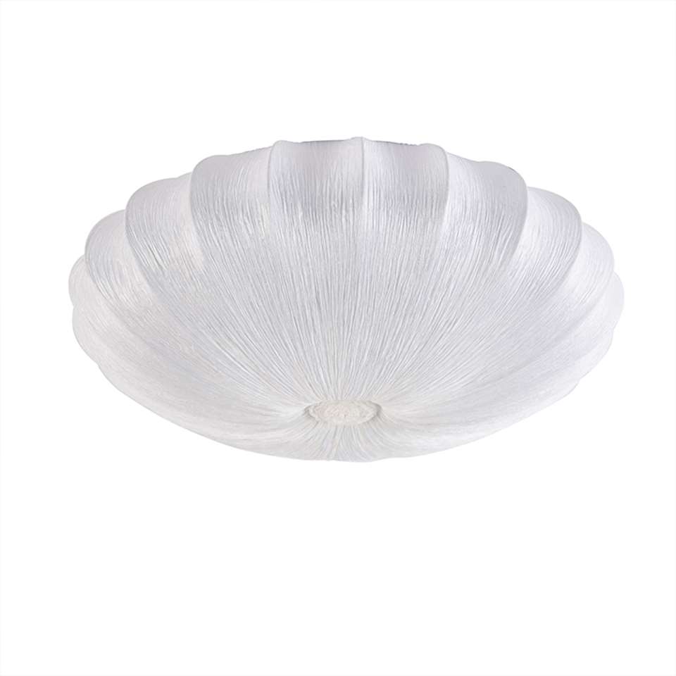 QAZQA Plu plafondlamp wit zijden 60 cm