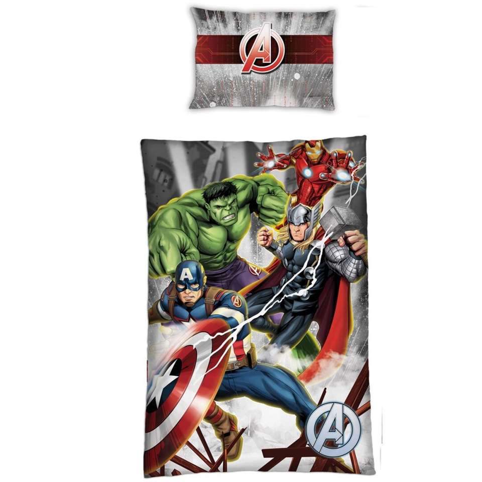 Kenia douche Aanbevolen Marvel Avengers Dekbedovertrek Lightning - Eenpersoons - 140 x 200 -  Polyester | Leen Bakker