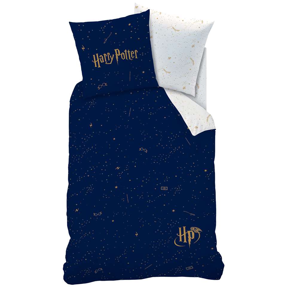 Harry Potter Dekbedovertrek Iconic - Eenpersoons - 140 x 200 cm Katoen | Leen Bakker
