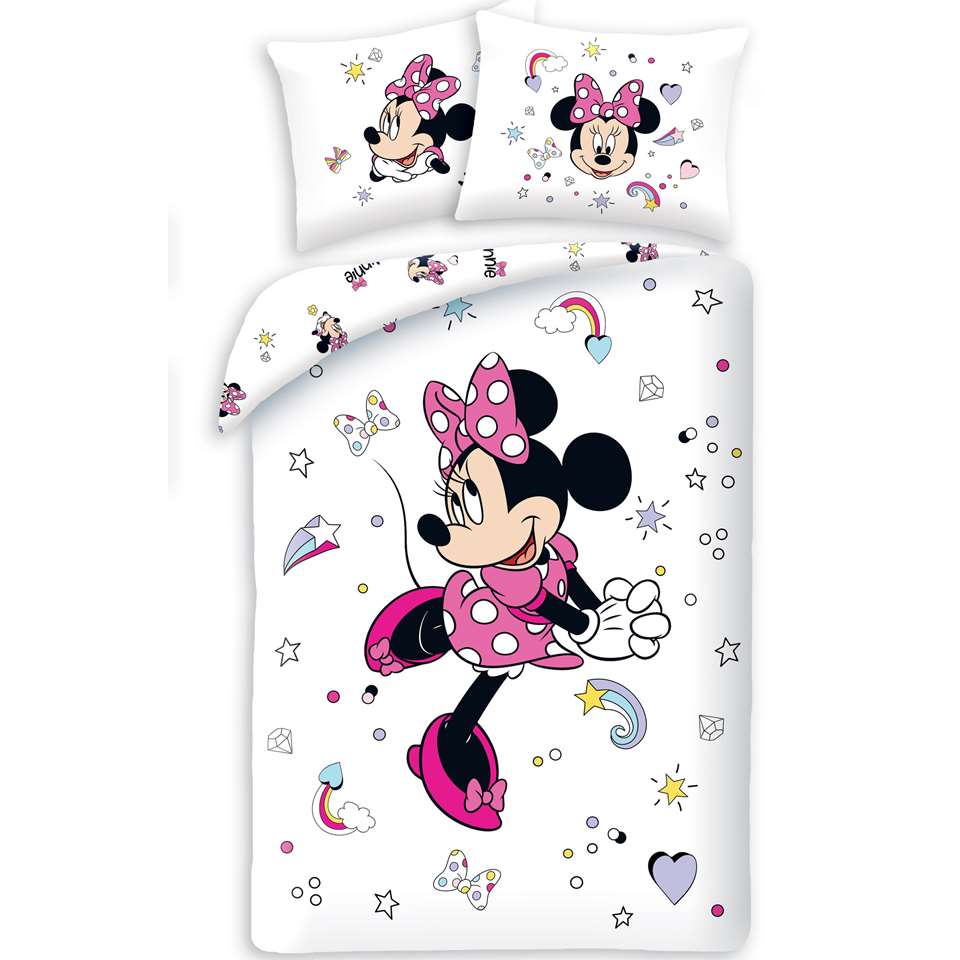 Is frequentie hardop Disney Minnie Mouse Dekbedovertrek Lovely - Eenpersoons - 140 x 200 cm -  Katoen | Leen Bakker