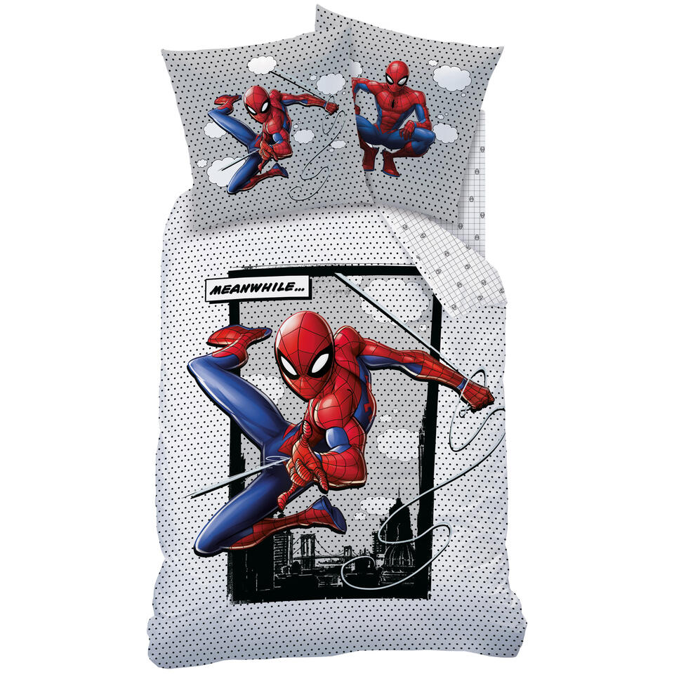SpiderMan Dekbedovertrek Hero - Eenpersoons 140 x 200 cm - | Leen Bakker