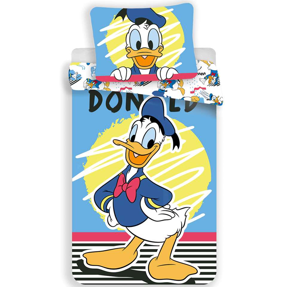 Denken ik ben trots Zachtmoedigheid Disney Donald Duck Dekbedovertrek - Eenpersoons - 140 x 200 cm - Katoen |  Leen Bakker