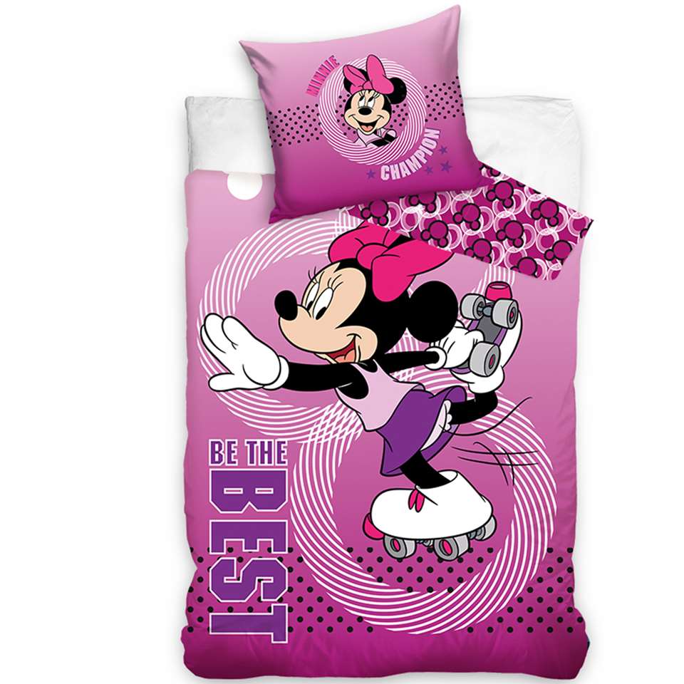gek geworden web Beeldhouwwerk Disney Minnie Mouse Dekbedovertrek Be The Best - 140 x 200 + 60 x 70 cm -  Katoen | Leen Bakker