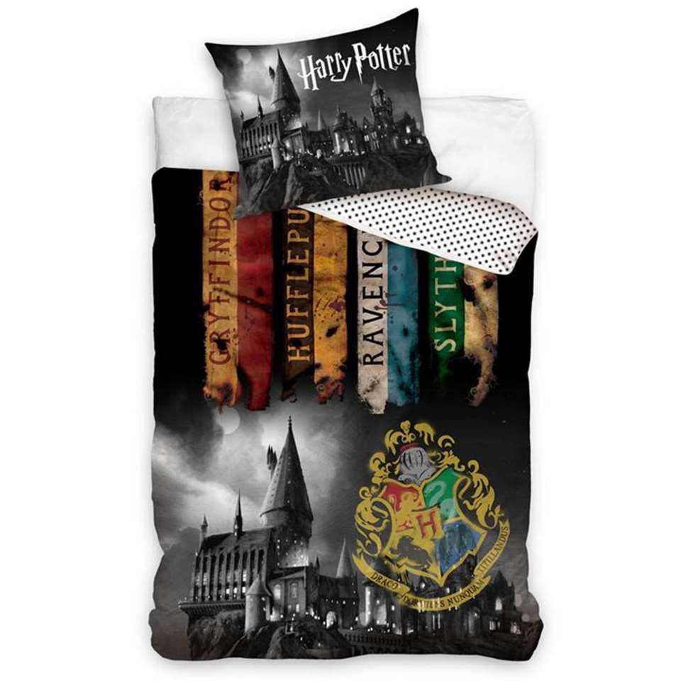 Ziek persoon kroeg Vernietigen Harry Potter Dekbedovertrek Zweinstein - Eenpersoons - 140 x 200 cm -  Katoen | Leen Bakker