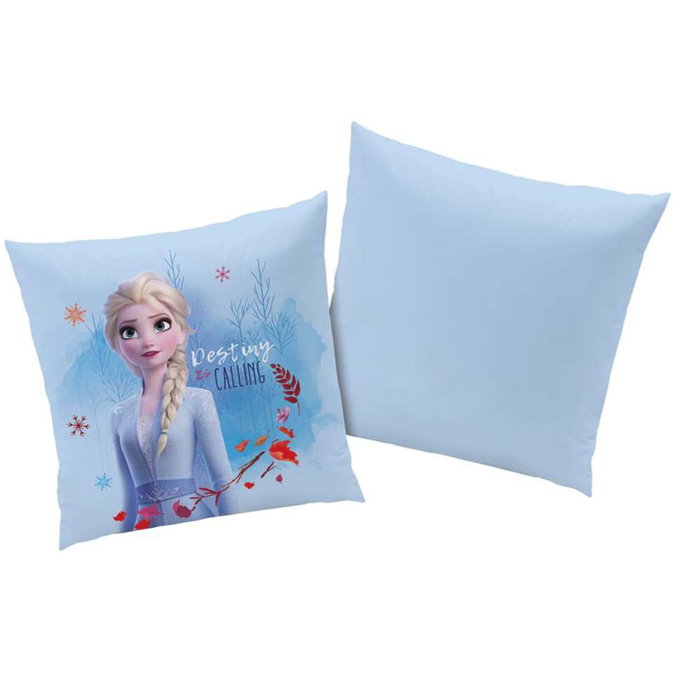 Disney Frozen Adventure - Set kussen + plaid in cadeauverpakking - Blauw