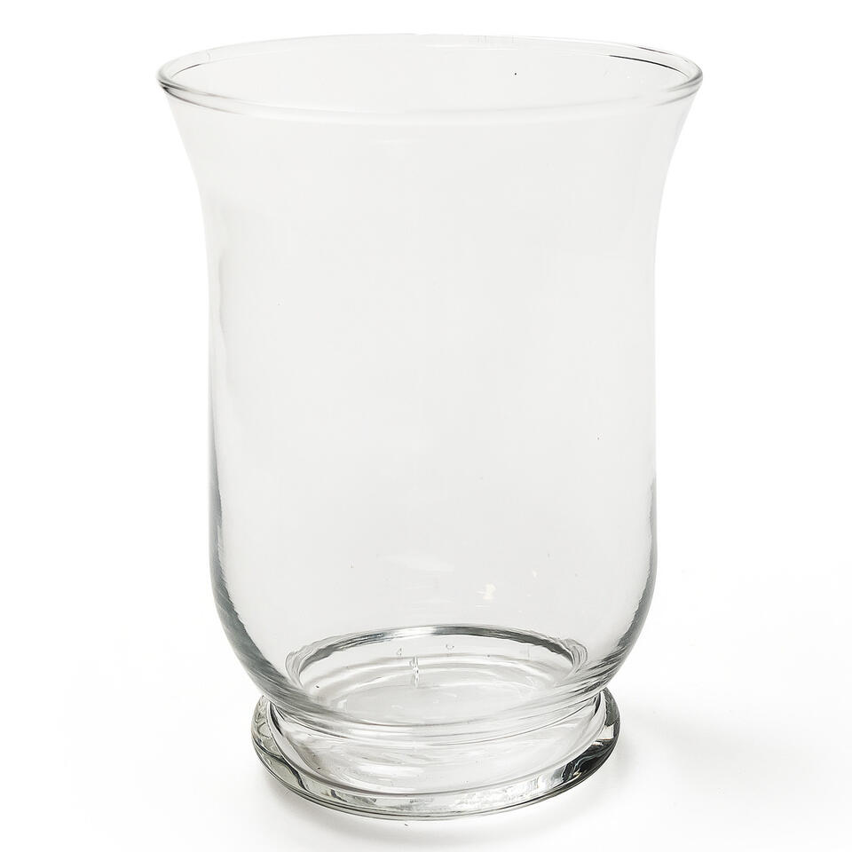 Transparante windlicht vaas/vazen van glas 11 x 15 cm