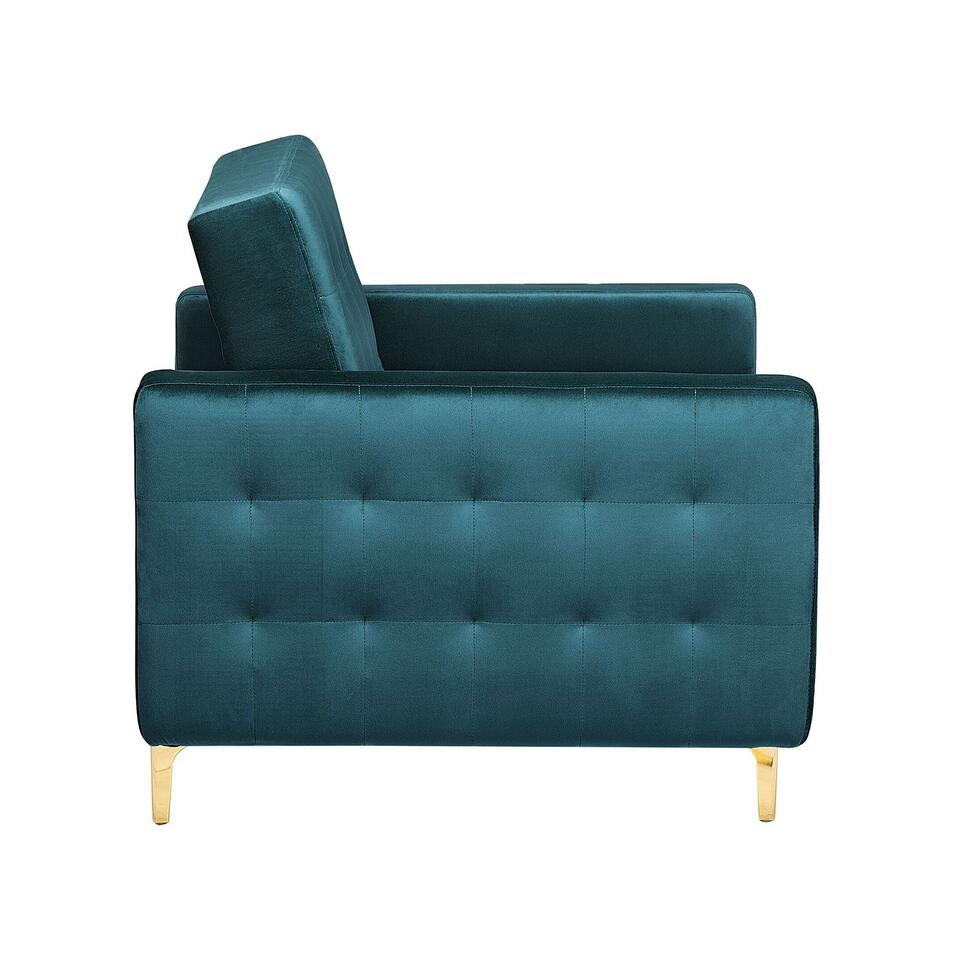 Beliani Chesterfield fauteuil ABERDEEN - groen fluweel