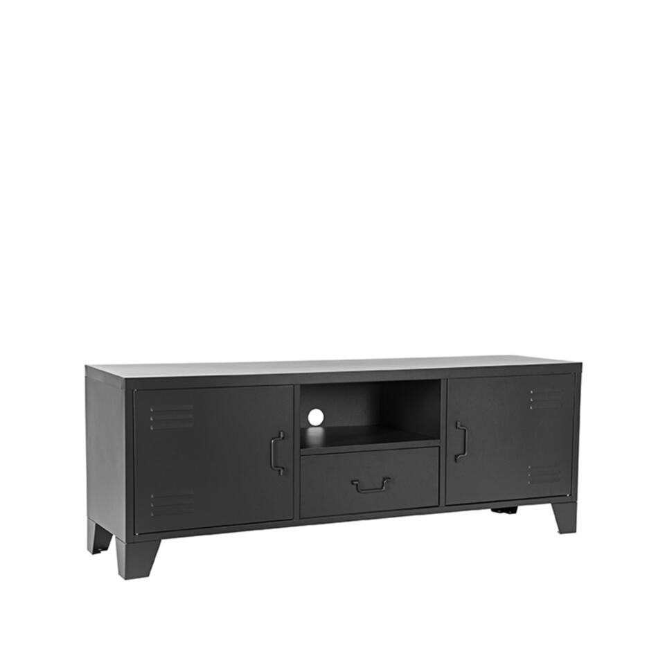 LABEL51 Tv-meubel Fence - Zwart - Metaal - 150cm breed product