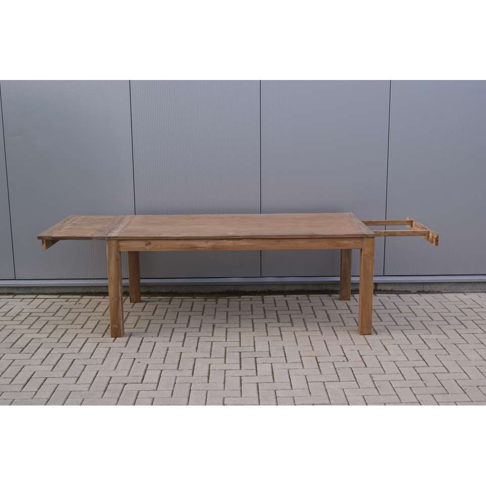 Livingfurn - Eetkamertafel - Teak Hout - Uitschuifbaar - 200/250/300 cm