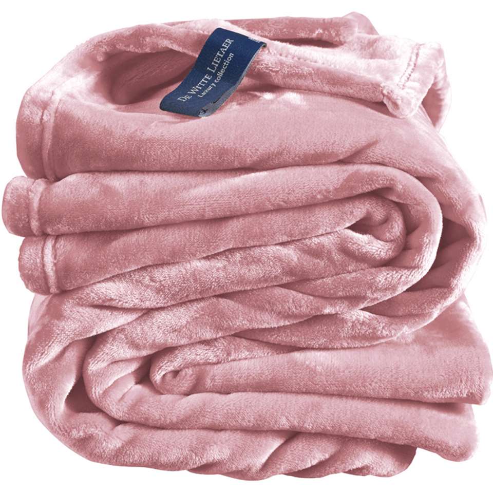 pil thema President De Witte Lietaer Fleece deken Cosy Dusty Rose - 150 x 200 cm - Roze | Leen  Bakker