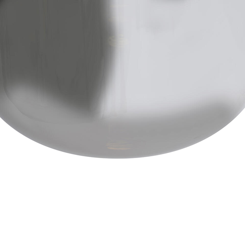 QAZQA Design hanglamp zwart met smoke glas 2-lichts - Bliss