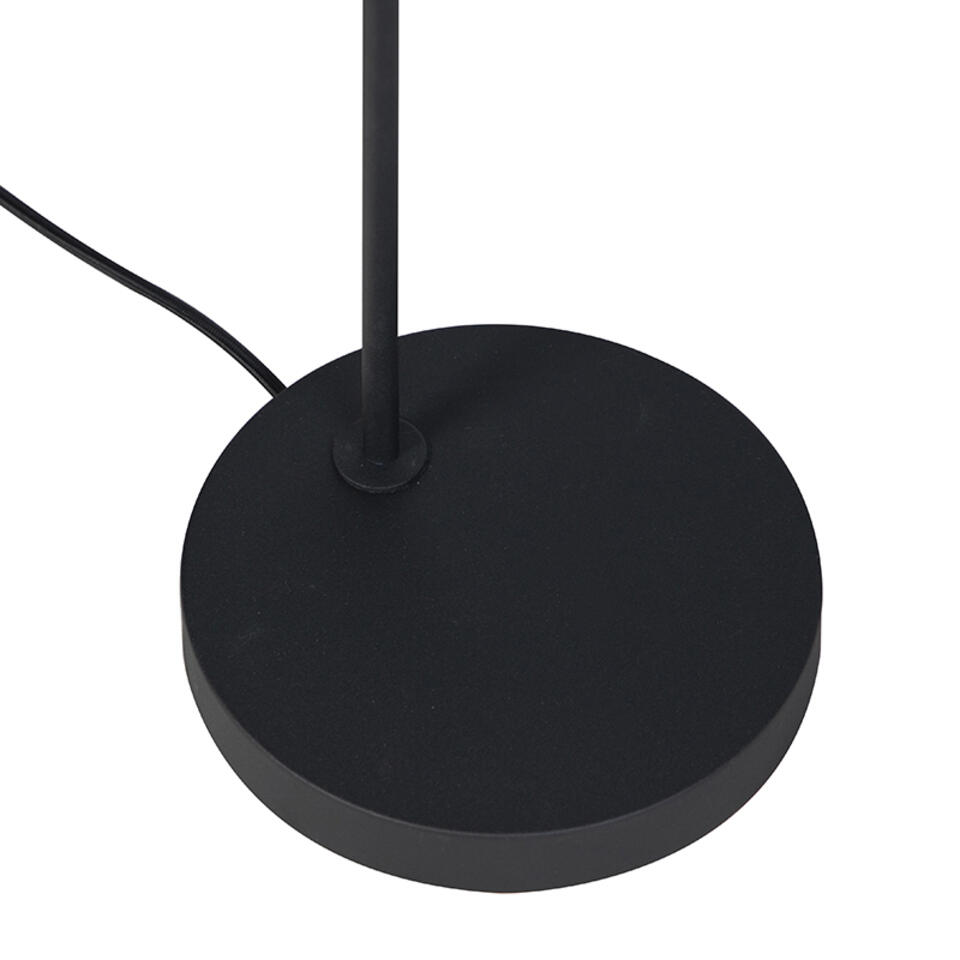 QAZQA Smart vloerlamp zwart incl. wifi A60 lichtbron - Lofty