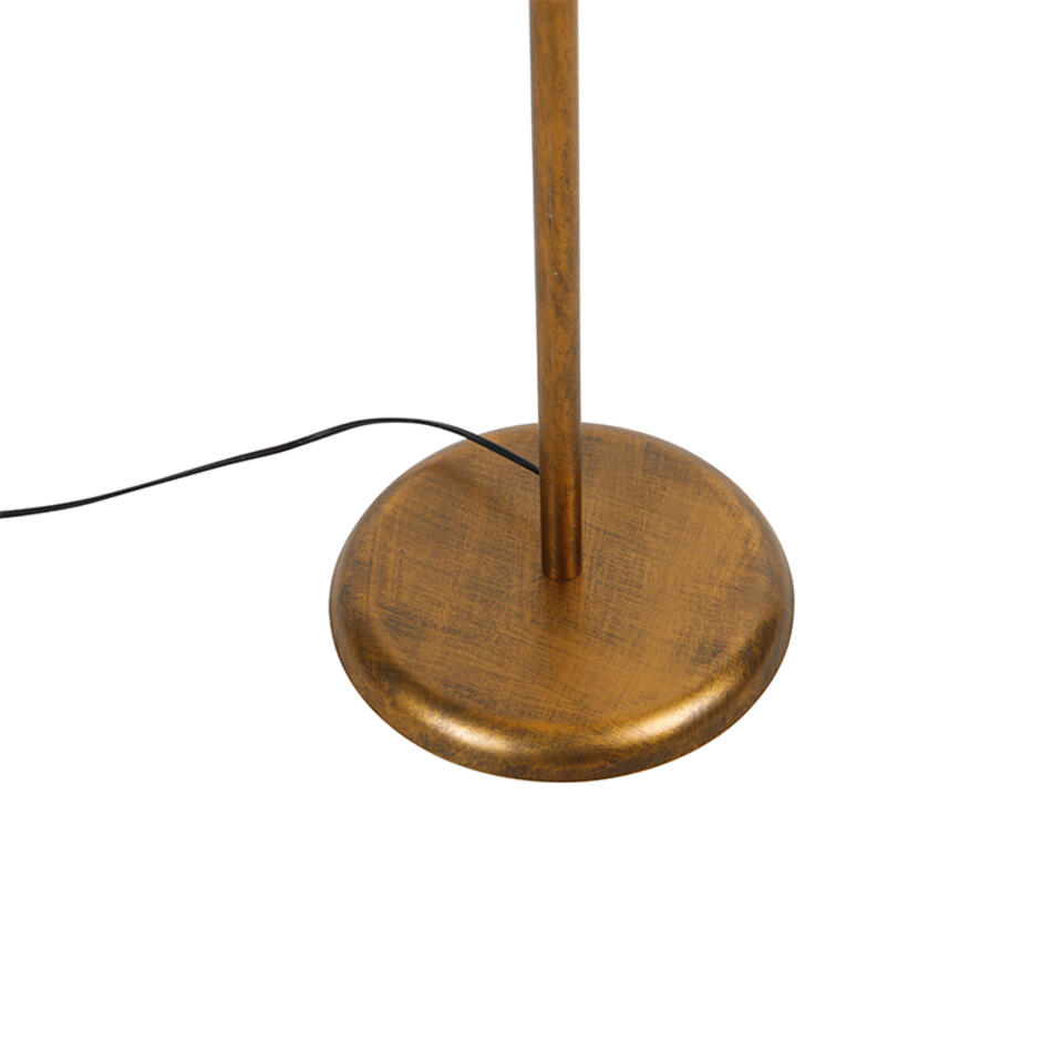 QAZQA Vintage vloerlamp goud 3-lichts - Botanica