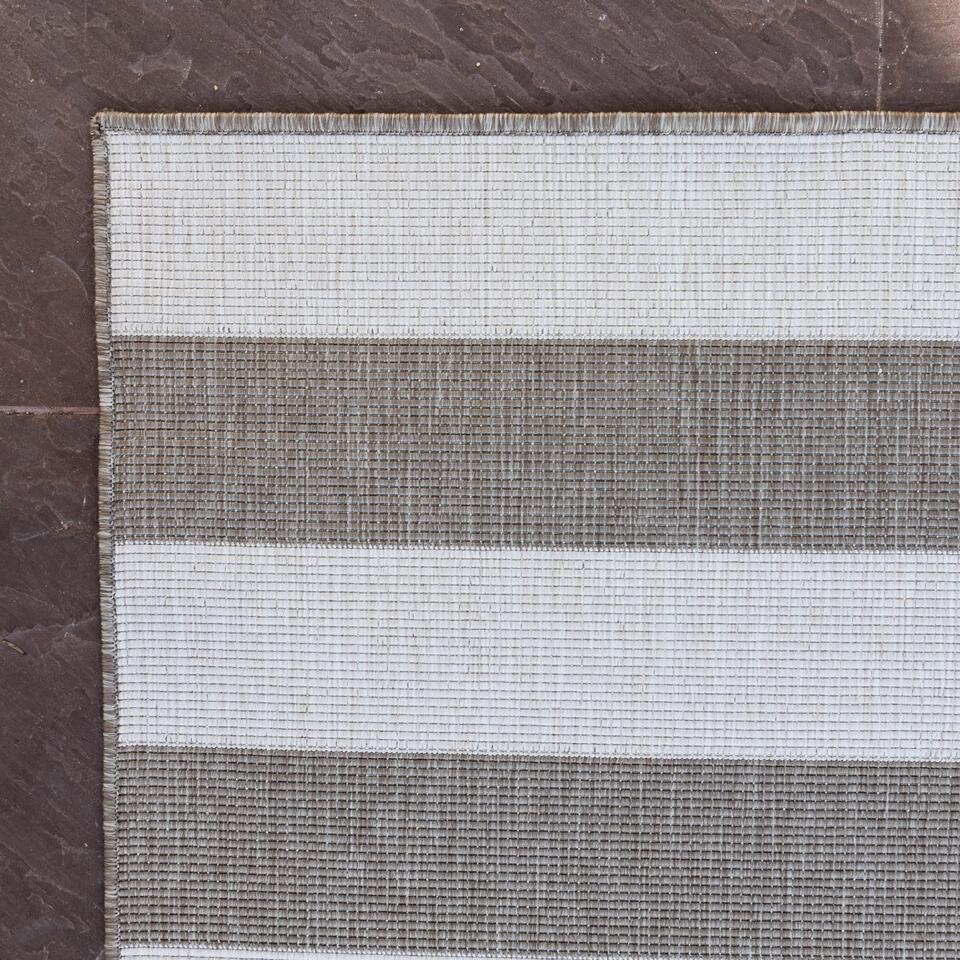 EVA Interior Buitenkleed Stripes bruin/grijs dubbelzijdig - 200 x 290 cm