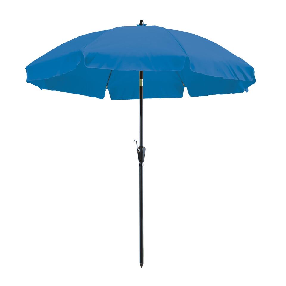 Pardon plannen rand Madison - Parasol Lanzarote Round Aqua - 250cm - Blauw | Leen Bakker