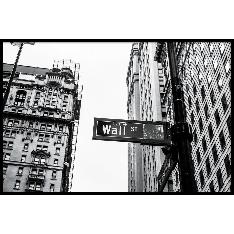 Walljar - Wallstreet - Poster met lijst / 30 x 45 cm | Leen Bakker