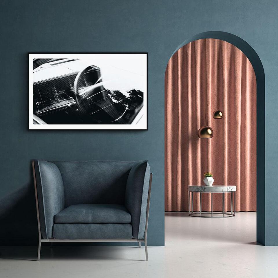 Walljar - Steering Wheel - Poster met lijst / 30 x 45 cm