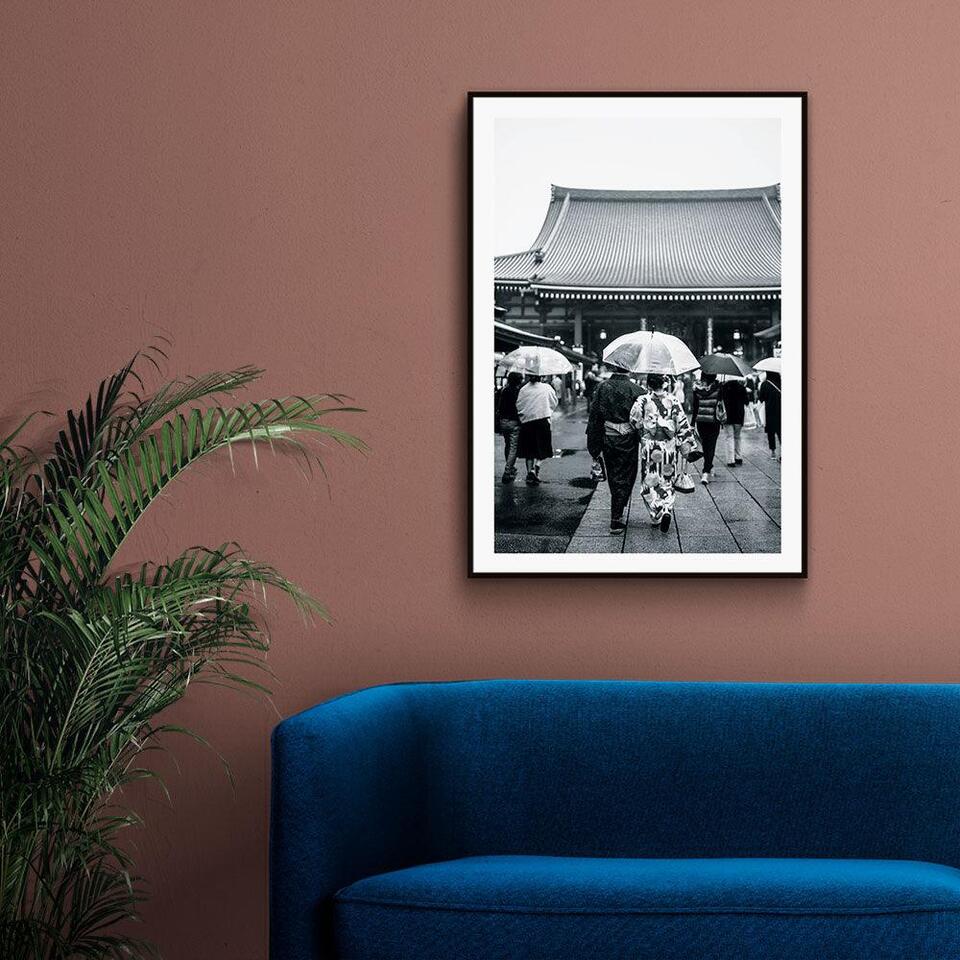 Walljar - Asian Rain - Poster met lijst / 30 x 45 cm