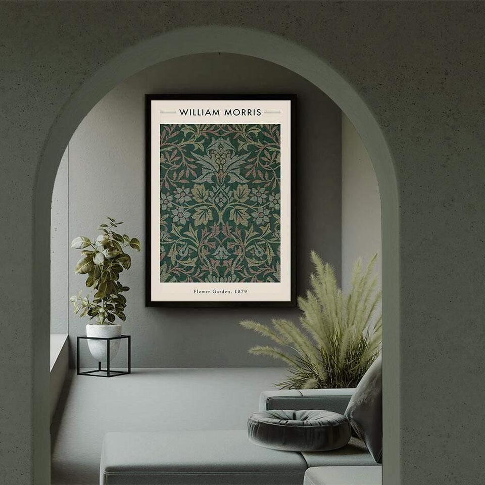 Walljar - William Morris - Flower Garden - Poster met lijst / 40 x 60 cm
