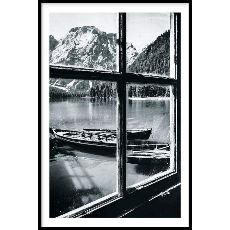 Walljar - Lake Lookout - Poster met lijst / 30 x 45 cm | Leen Bakker