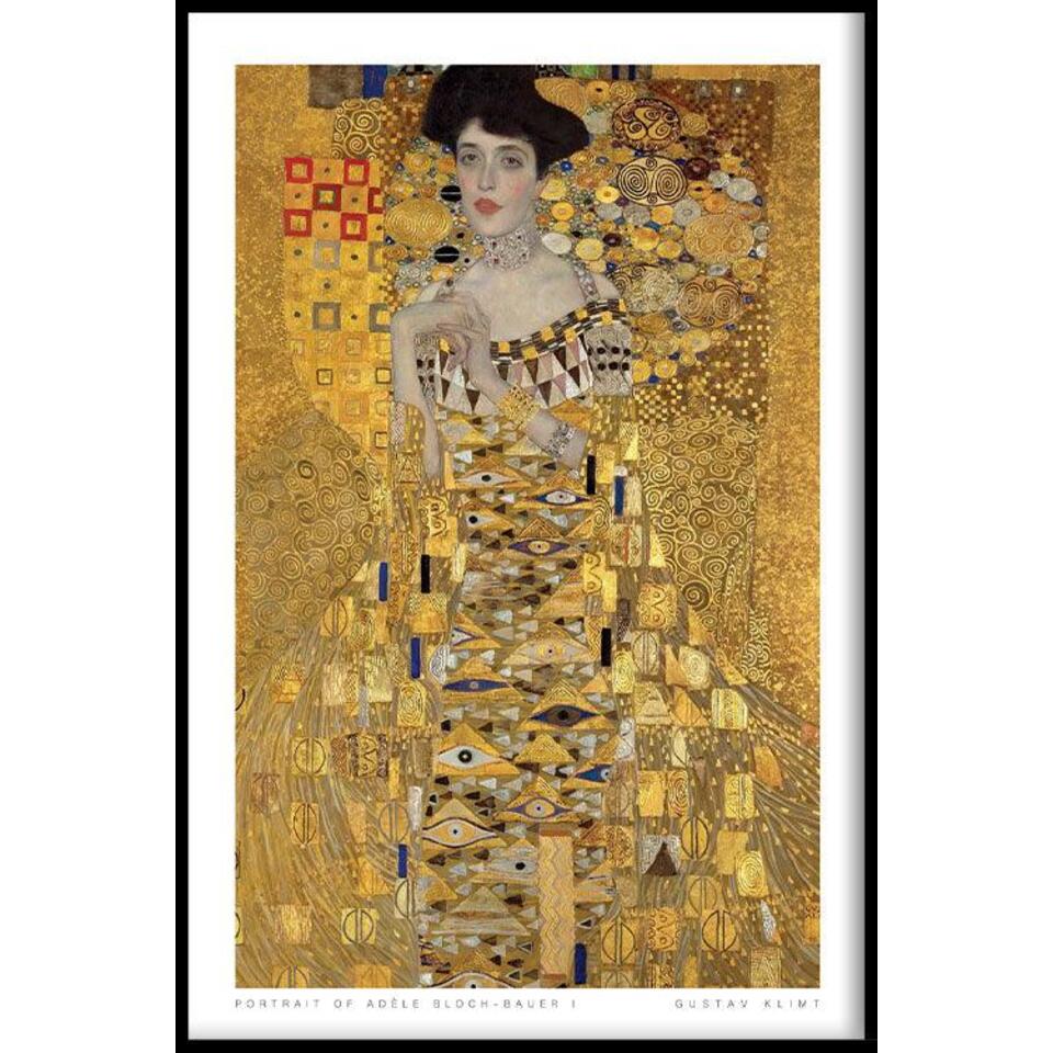 Walljar - Gustav Klimt - Portret Van Adèle Bloch-Bauer I - Poster met lijst / 40