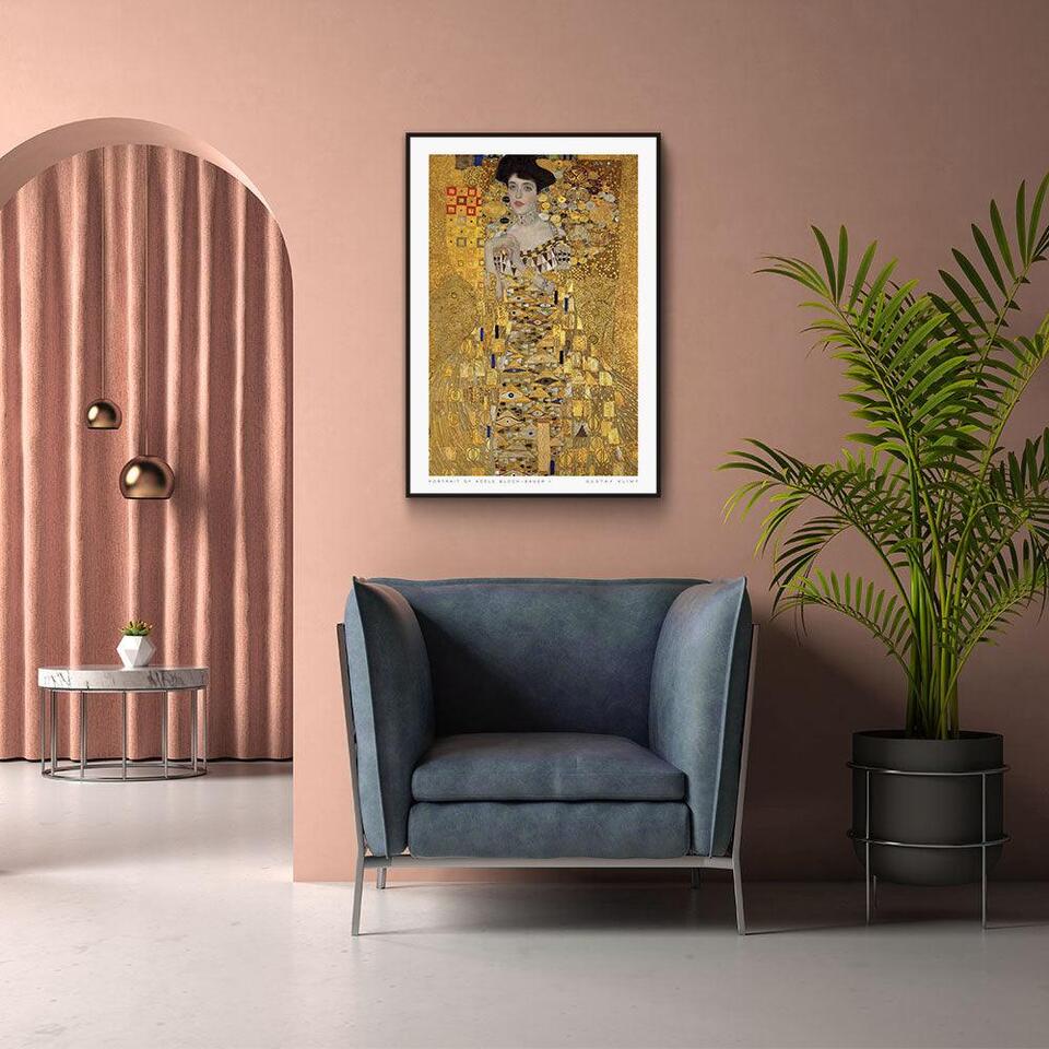 Walljar - Gustav Klimt - Portret Van Adèle Bloch-Bauer I - Poster met lijst / 40