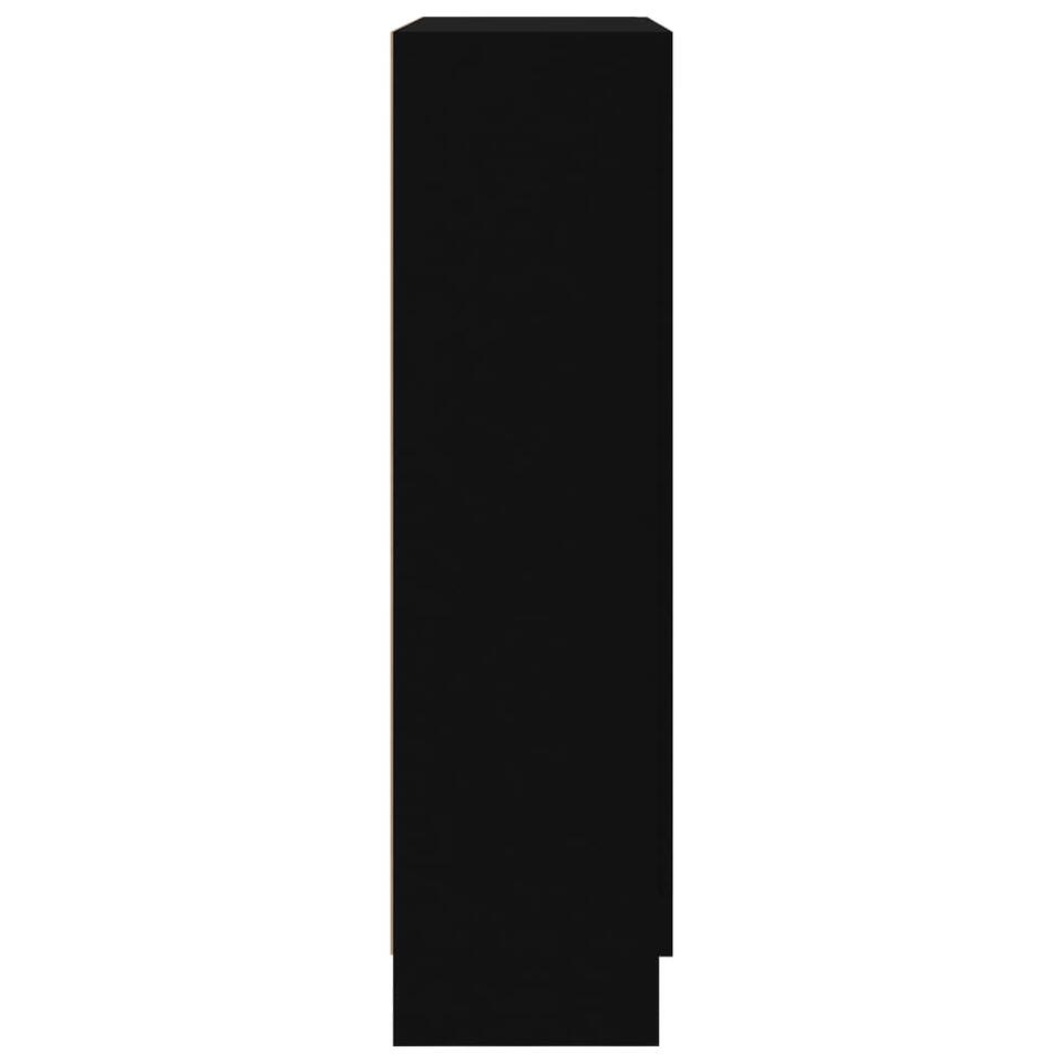vidaXL Boekenkast 82,5x30,5x115 cm spaanplaat zwart