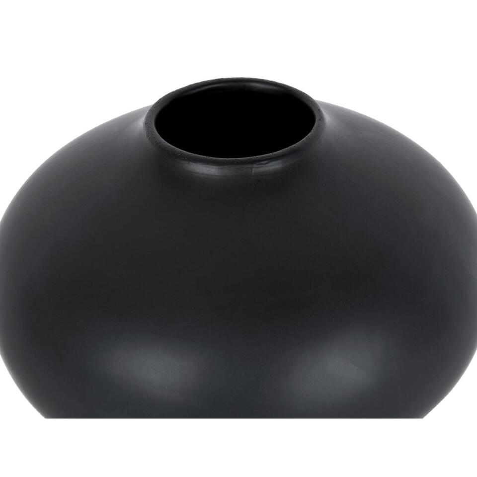 nogmaals vaardigheid Verlichten Vaas Eminent Sphere - Keramiek Zwart - Ø23x24,7cm | Leen Bakker