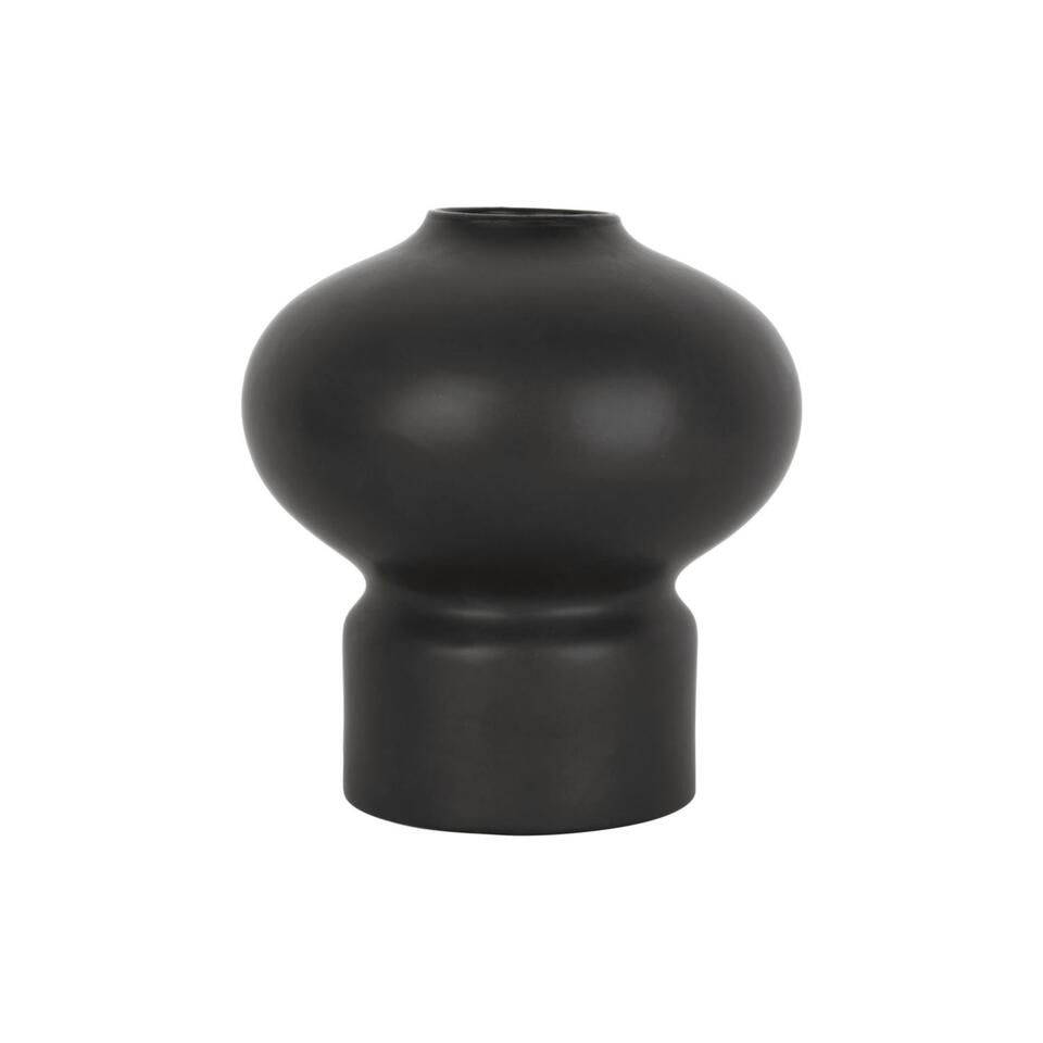 nogmaals vaardigheid Verlichten Vaas Eminent Sphere - Keramiek Zwart - Ø23x24,7cm | Leen Bakker