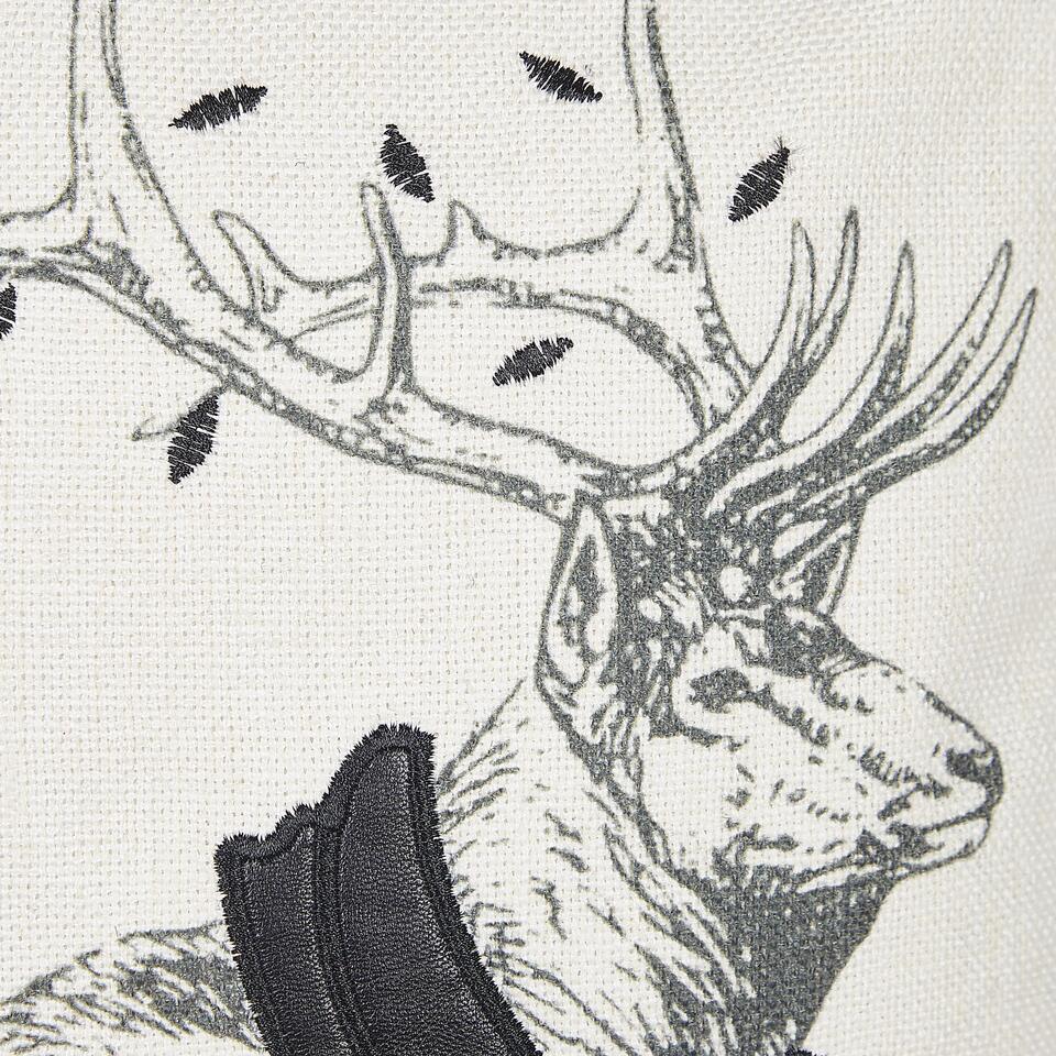 Beliani Sierkussen SVEN - Wit polyester, kunstleer